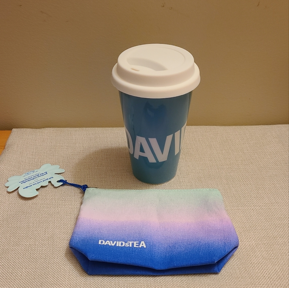 David's tea cup / + pouch
